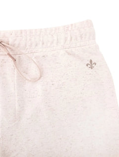 Bermuda Dudalina Masculina Moletom Linho Cordão Areia Mescla