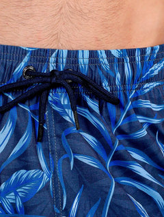 Short Dudalina Masculino D'Água Floral Azul Escuro