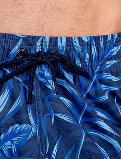 Short Dudalina Masculino D'Água Floral Azul Escuro