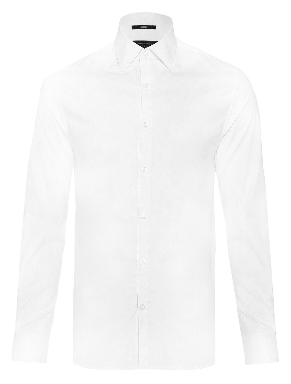 Camisa Ellus Masculina Tricoline LY Slim Italian Branca