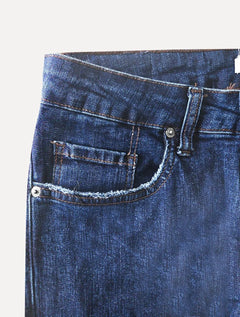 Calça Calvin Klein Jeans Masculina Stretch Destroyed Black Tag Azul Marinho.