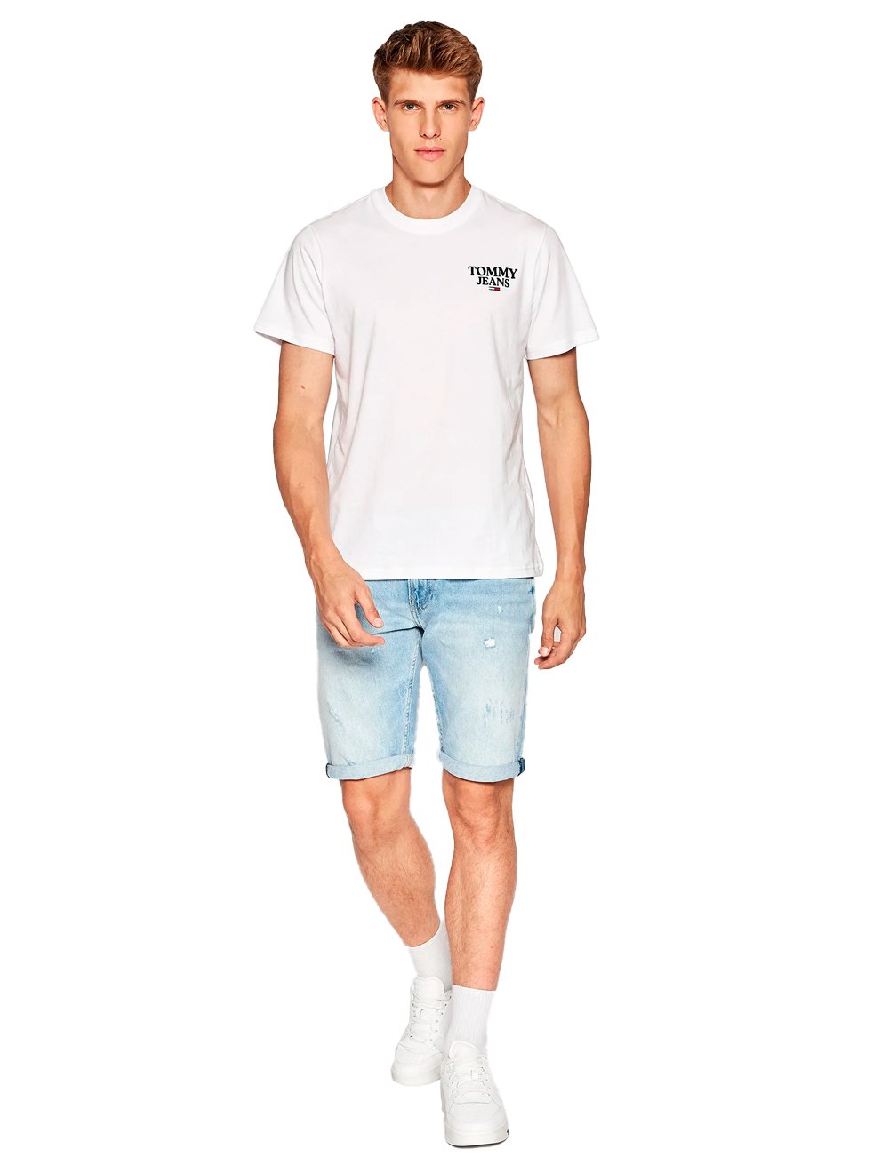 Camiseta Tommy Jeans Masculina Chest Entry Logo Branca
