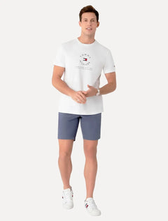 Camiseta Tommy Hilfiger Masculina Roundall Graphic Tee Branca