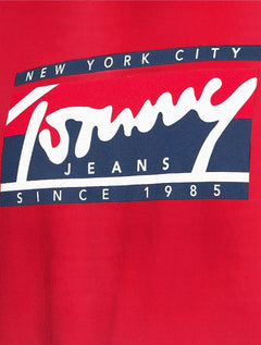 Camiseta Tommy Jeans Masculina Essential Script Tee Vermelha