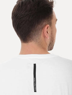 Camiseta Calvin Klein Jeans Masculina Gola V Dark Square Branca