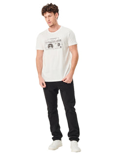 Camiseta Colcci Masculina Slim Radio Box Off-White