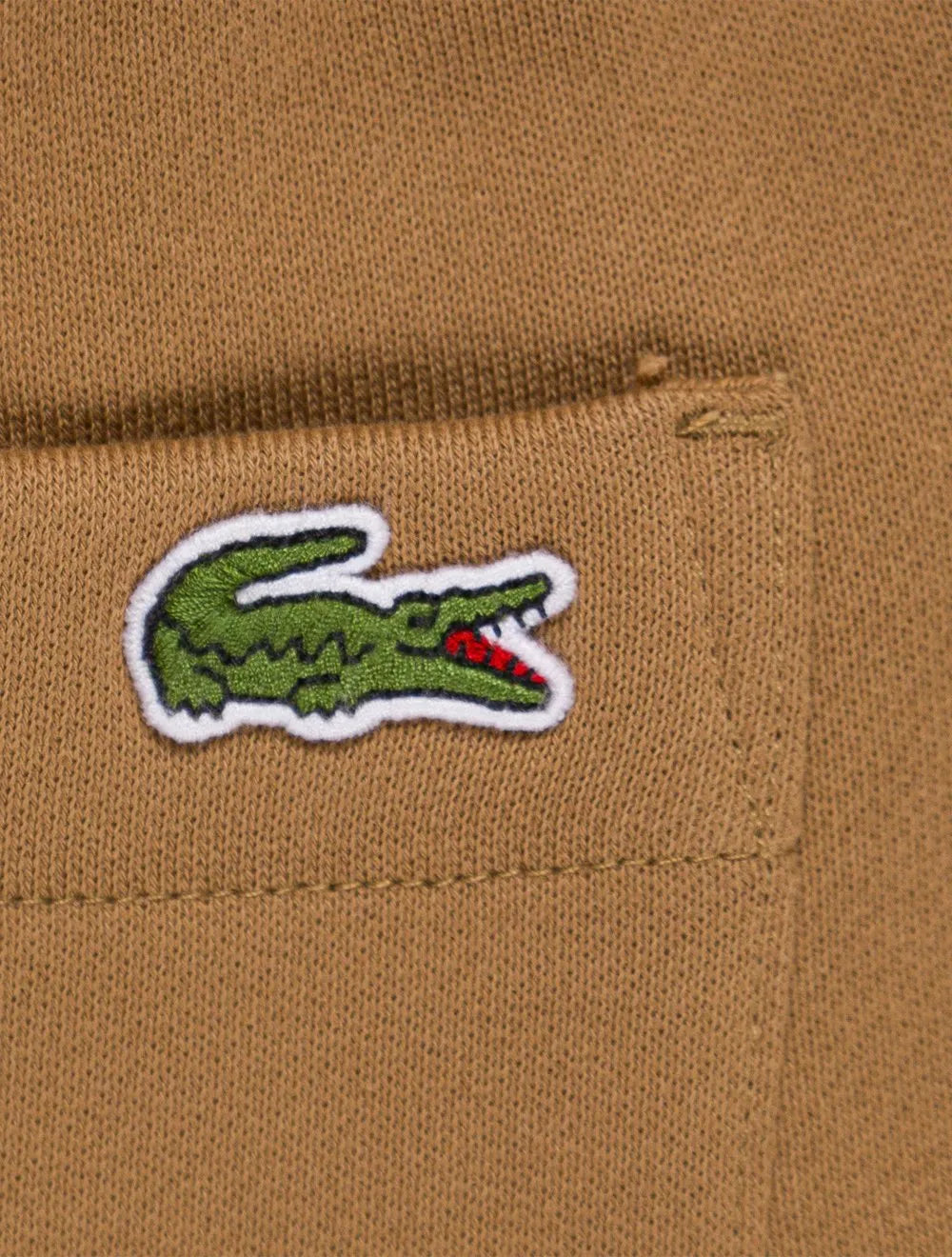 Bermuda Lacoste Moletom Masculina Big Croco Cáqui