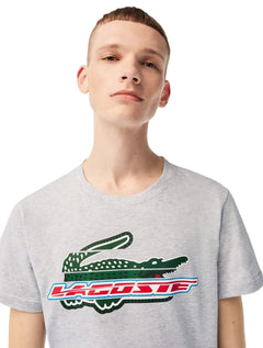 Camiseta Lacoste Masculina Regular Core Active Performance Branded Cinza