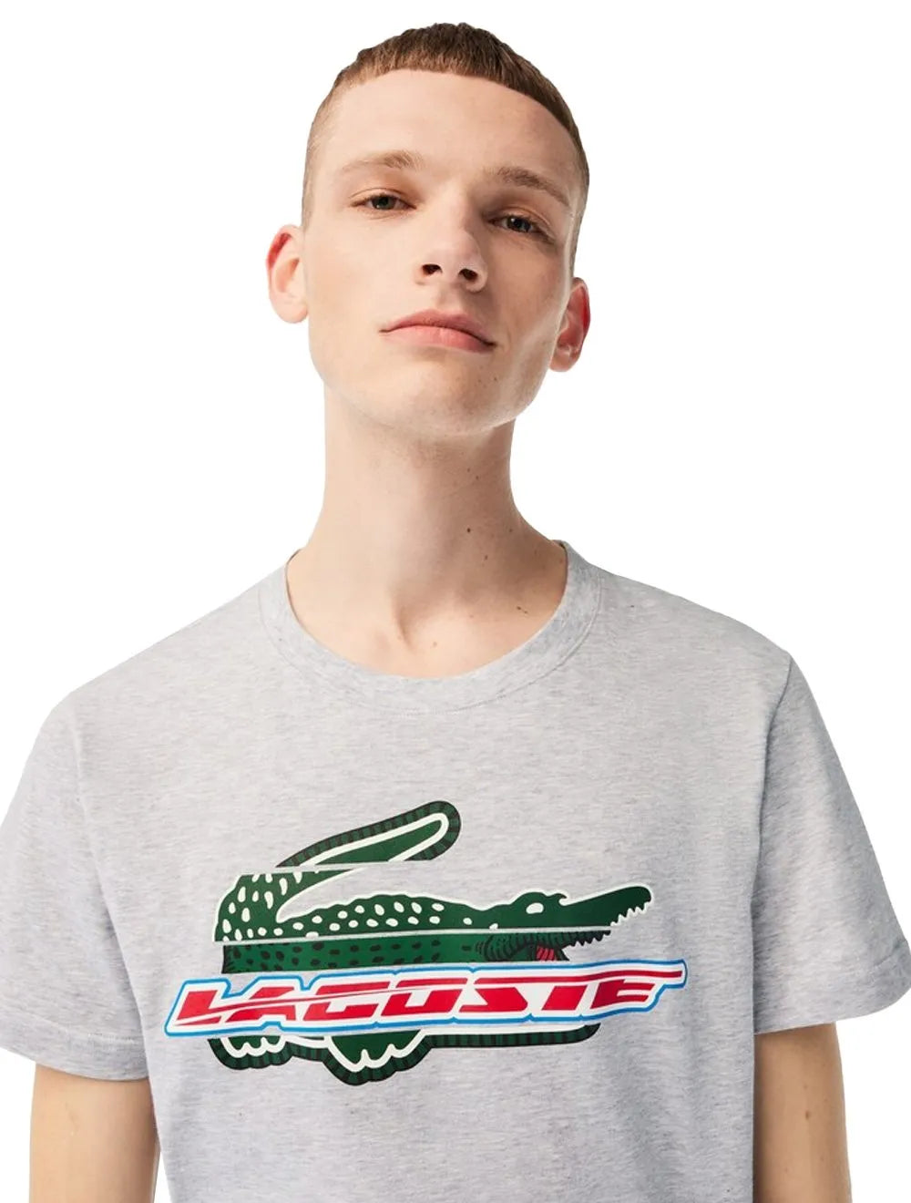 Camiseta Lacoste Masculina Regular Core Active Performance Branded Cinza