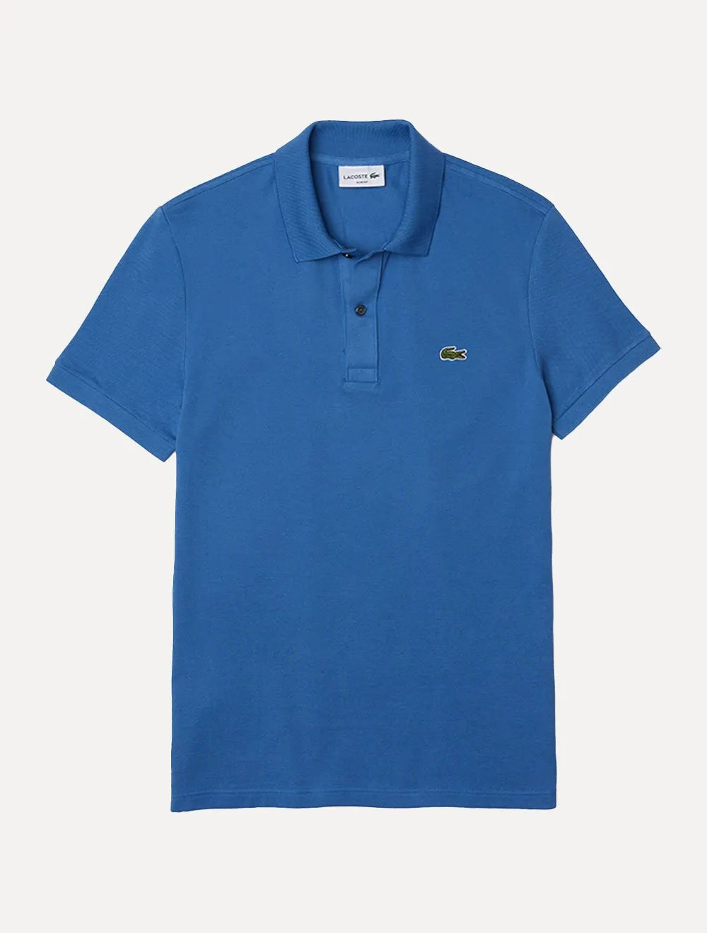 Polo Lacoste Masculina Slim Fit Classic Azul Médio