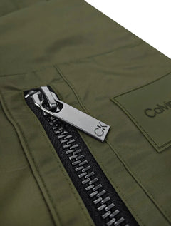 Jaqueta Calvin Klein Masculina Bomber Patch Logo Oliva
