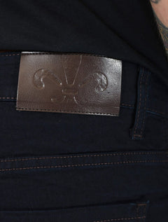 Calça Dudalina Jeans Masculina Right Stretch Five Pockets Browm Icon Escura