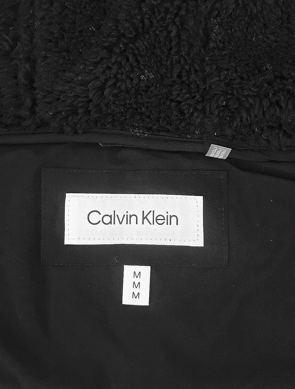 Jaqueta Calvin Klein Hoodie Matelassê Stripes Preta