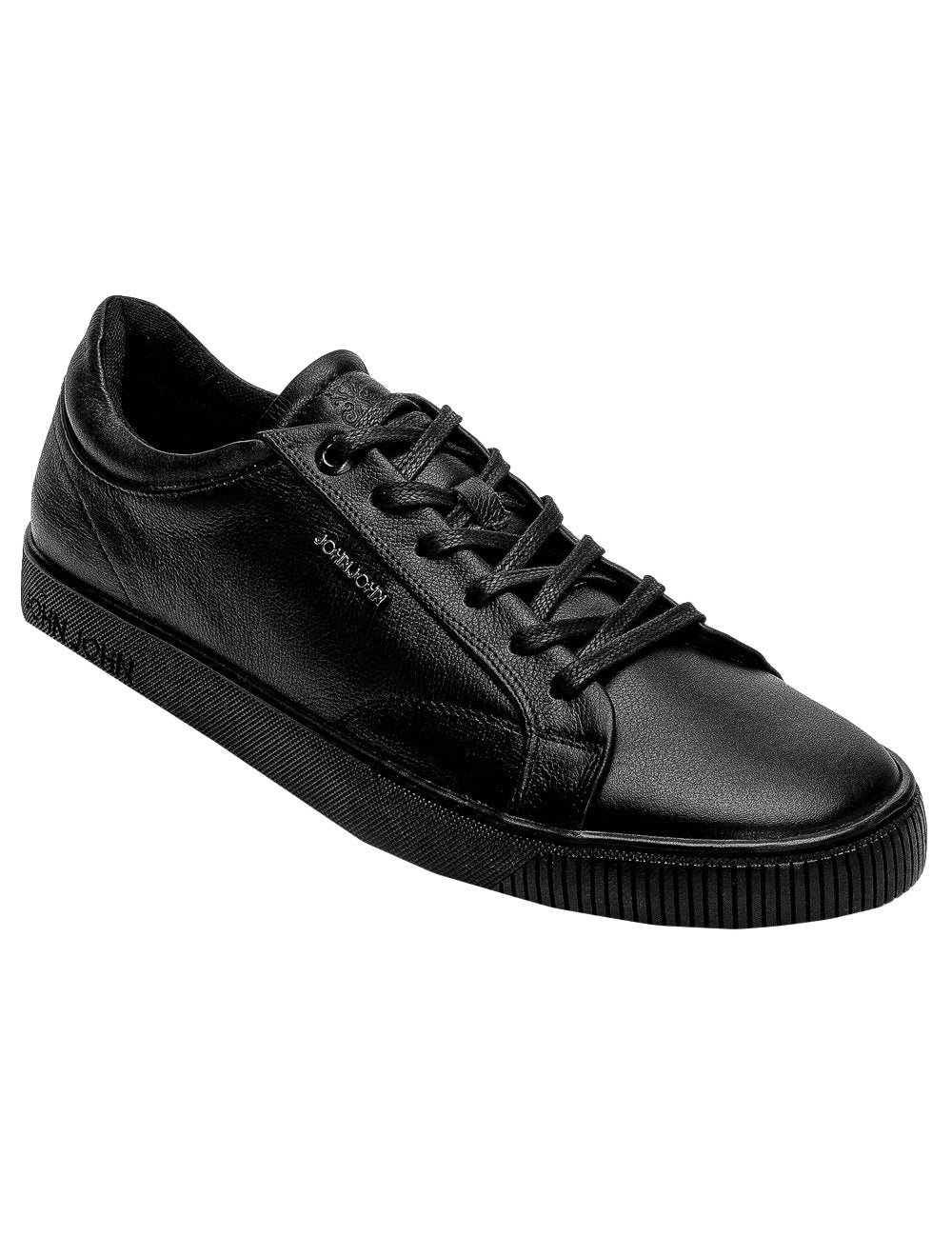 Tênis John John Masculino Bogota Leather Black Preto