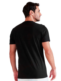 Camiseta Nautica Masculina Silk Logo Red Block Preta