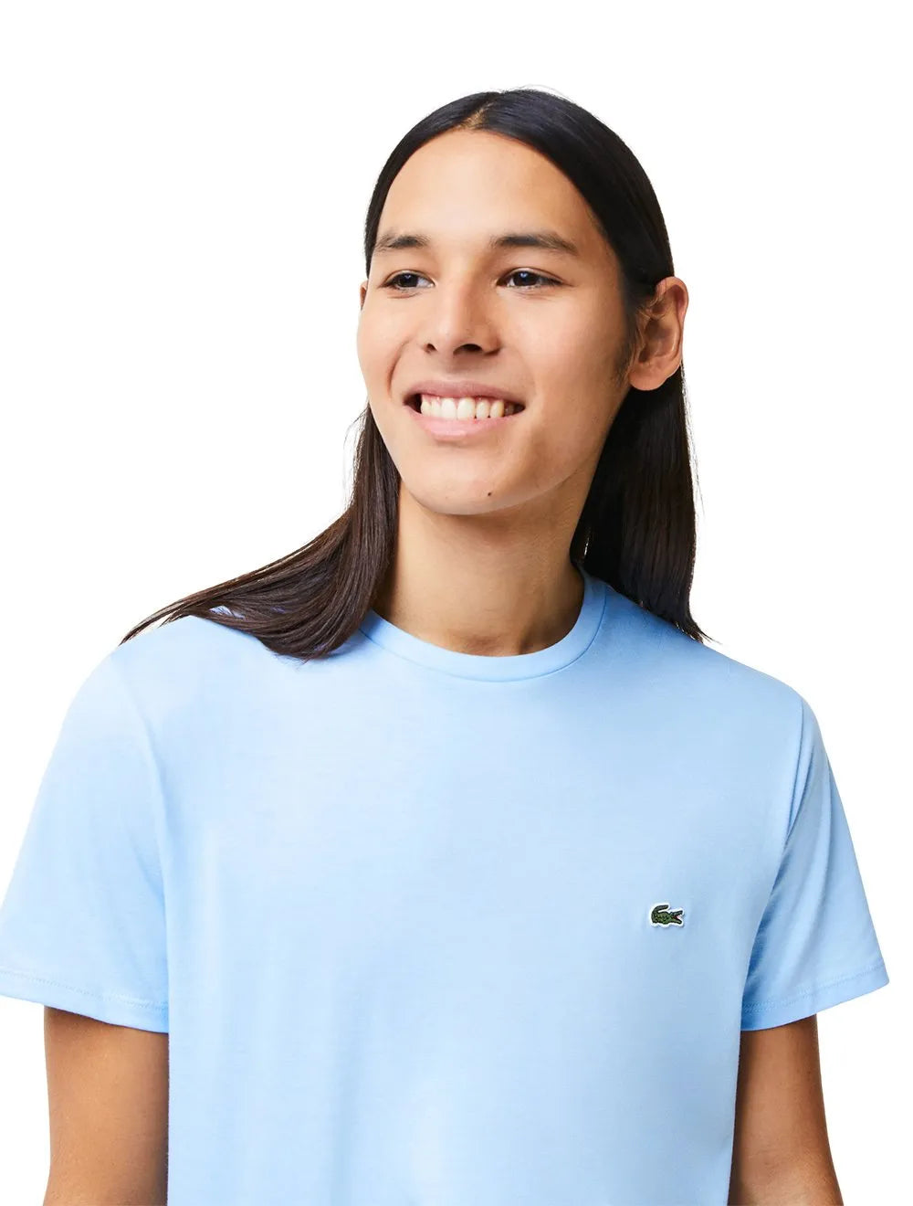 Camiseta Lacoste Masculina Jersey Pima Cotton Azul Celeste