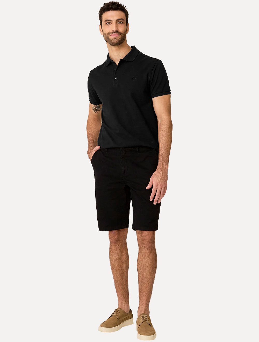 Polo Dudalina Masculina Essentials Extra Cotton Dark Icon Preta
