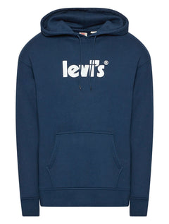 Moletom Levis Masculino Hoodie Fleece Relaxed Graphic Azul Marinho