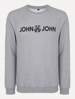 Moletom John John Masculino New Basic Logo Cinza Mescla