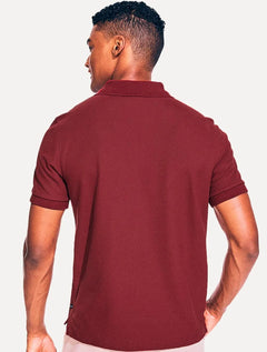 Polo Nautica Masculina Piquet Performance Deck Vermelha