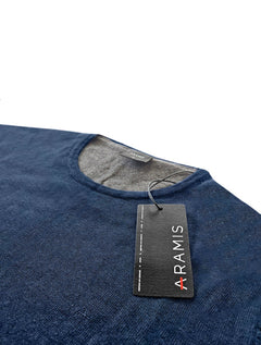 Suéter Aramis Masculino Tricot Crewneck Azul Escuro