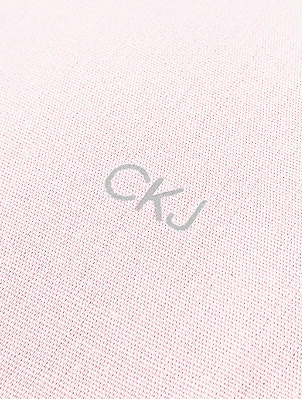 Camisa Calvin Klein Jeans Masculina Slim Fit New CKJ Logo Rosa Claro