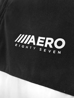 Jaqueta Aeropostale Masculina Dupla Face Nylon Colorblock Preta/Branca/Militar