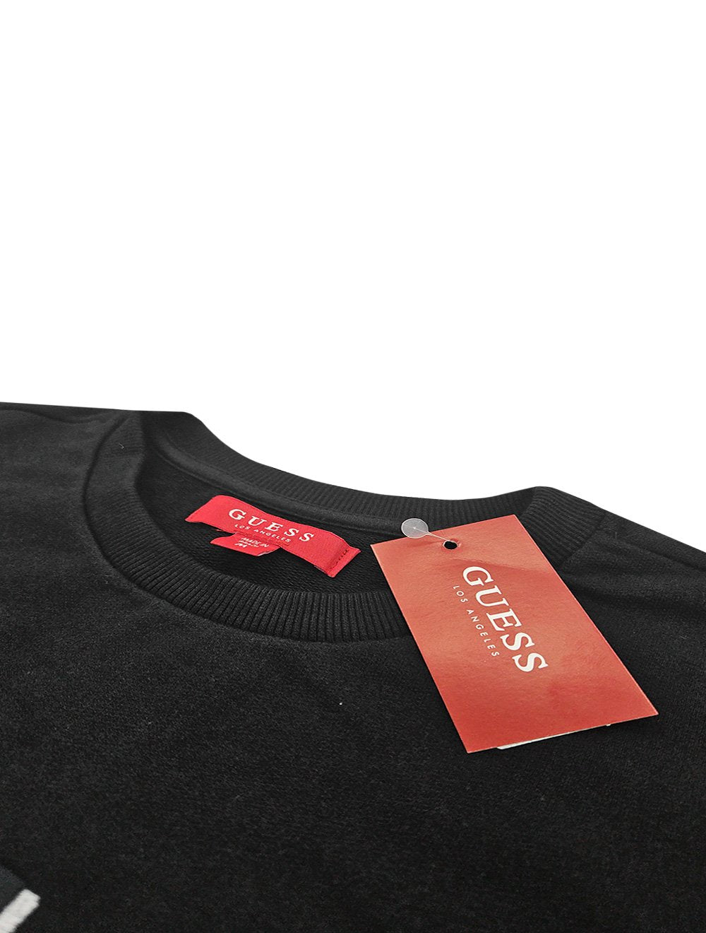 Moletom Guess Masculino Crewneck Embroidered Los Angeles Preto