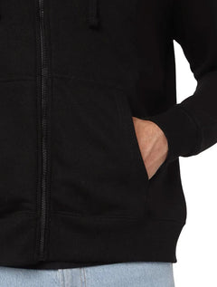 Moletom Ellus Masculino Hoodie Basico Easa Ziper Preto
