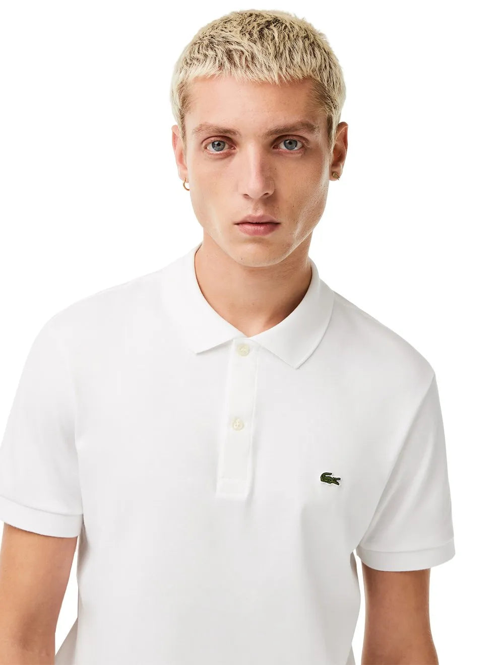 Polo Lacoste Masculina Malha Regular Fit Light Pima Cotton Branca