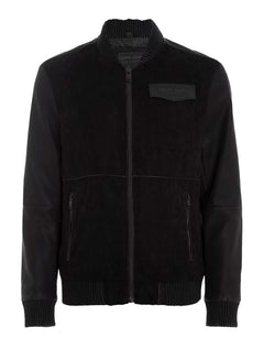 Jaqueta John John Masculina Couro Sintético Camurça Tom Preta