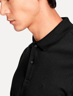 Polo Aramis Masculina Interlock Malha Pima Cotton Preta