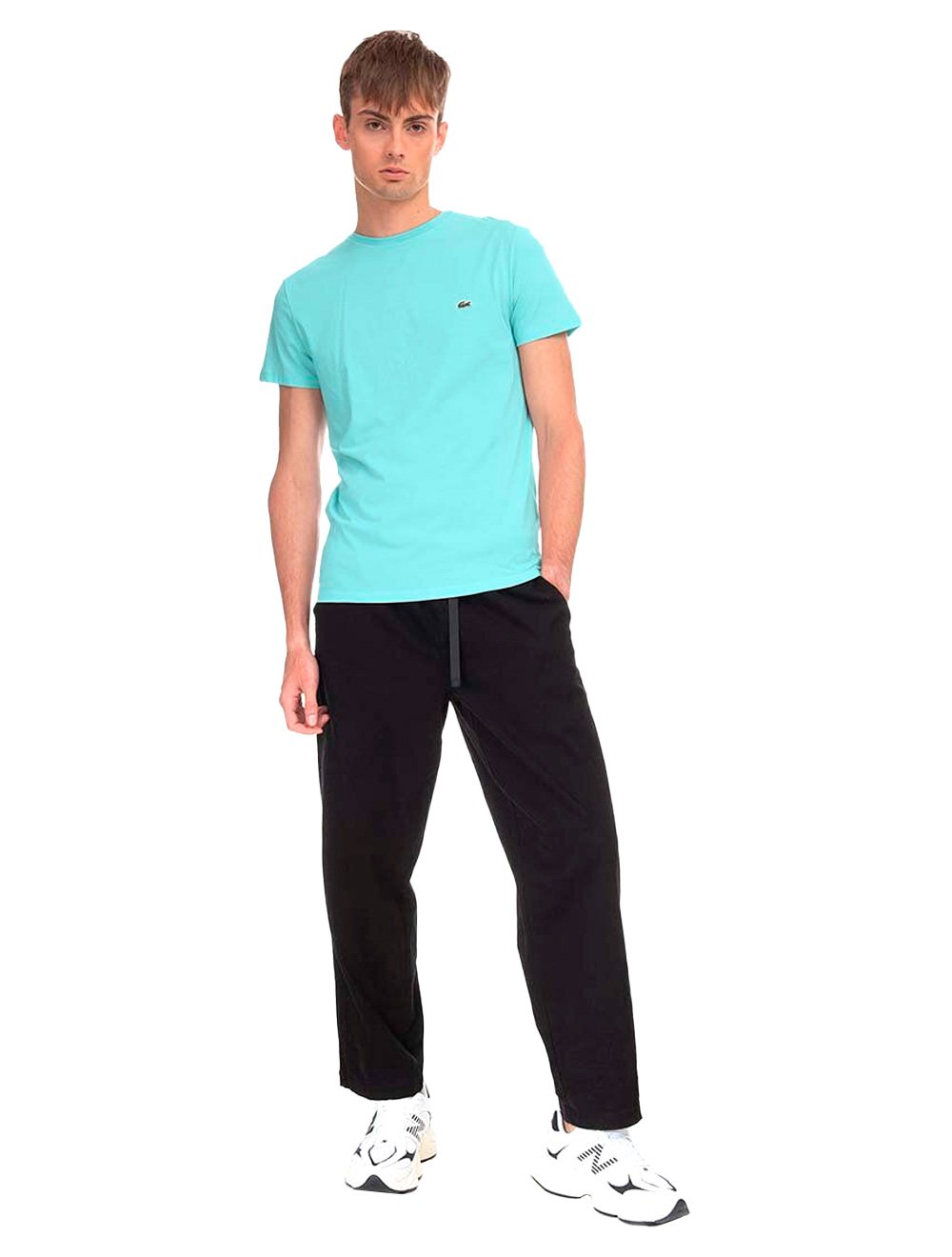 Camiseta Lacoste Masculina Jersey Pima Cotton Azul Turquesa