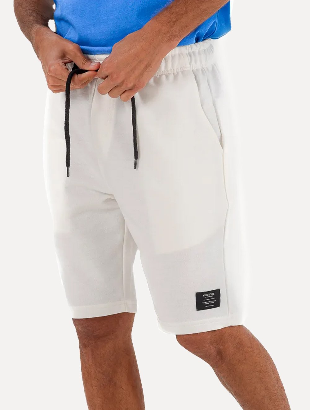 Bermuda King & Joe Masculina Moletom Comfort Tag Off-White