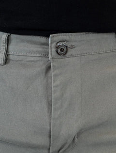 Bermuda Tommy Hilfiger Masculina de Sarja Stretch Cinza