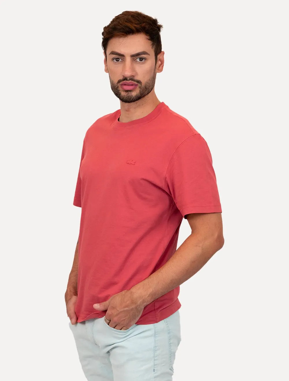 Camiseta Lacoste Masculina Coloring Mono Croco Rosa