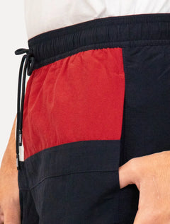 Short Tommy Hilfiger Long Drawstring Colourblock Sash Azul Marinho