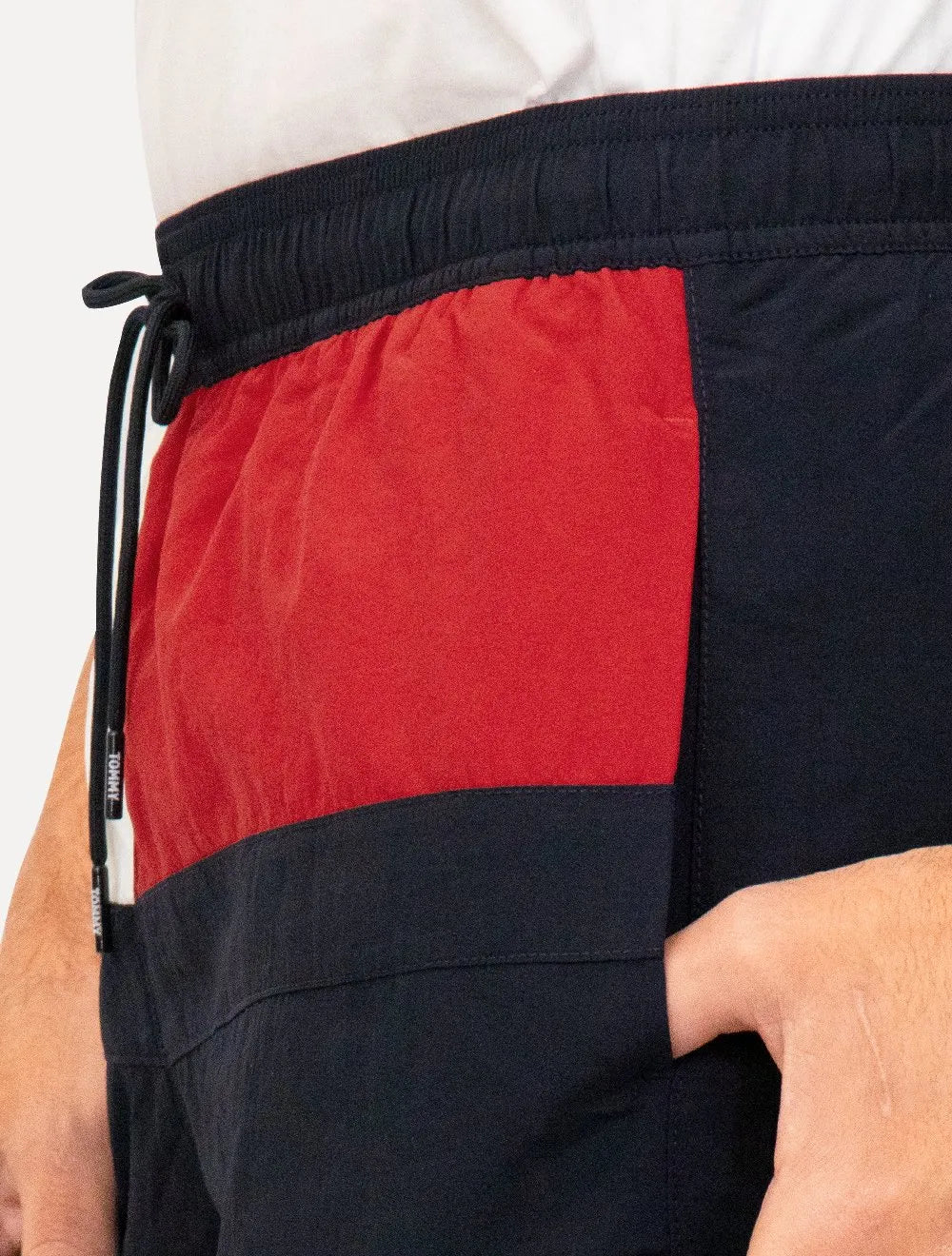 Short Tommy Hilfiger Long Drawstring Colourblock Sash Azul Marinho