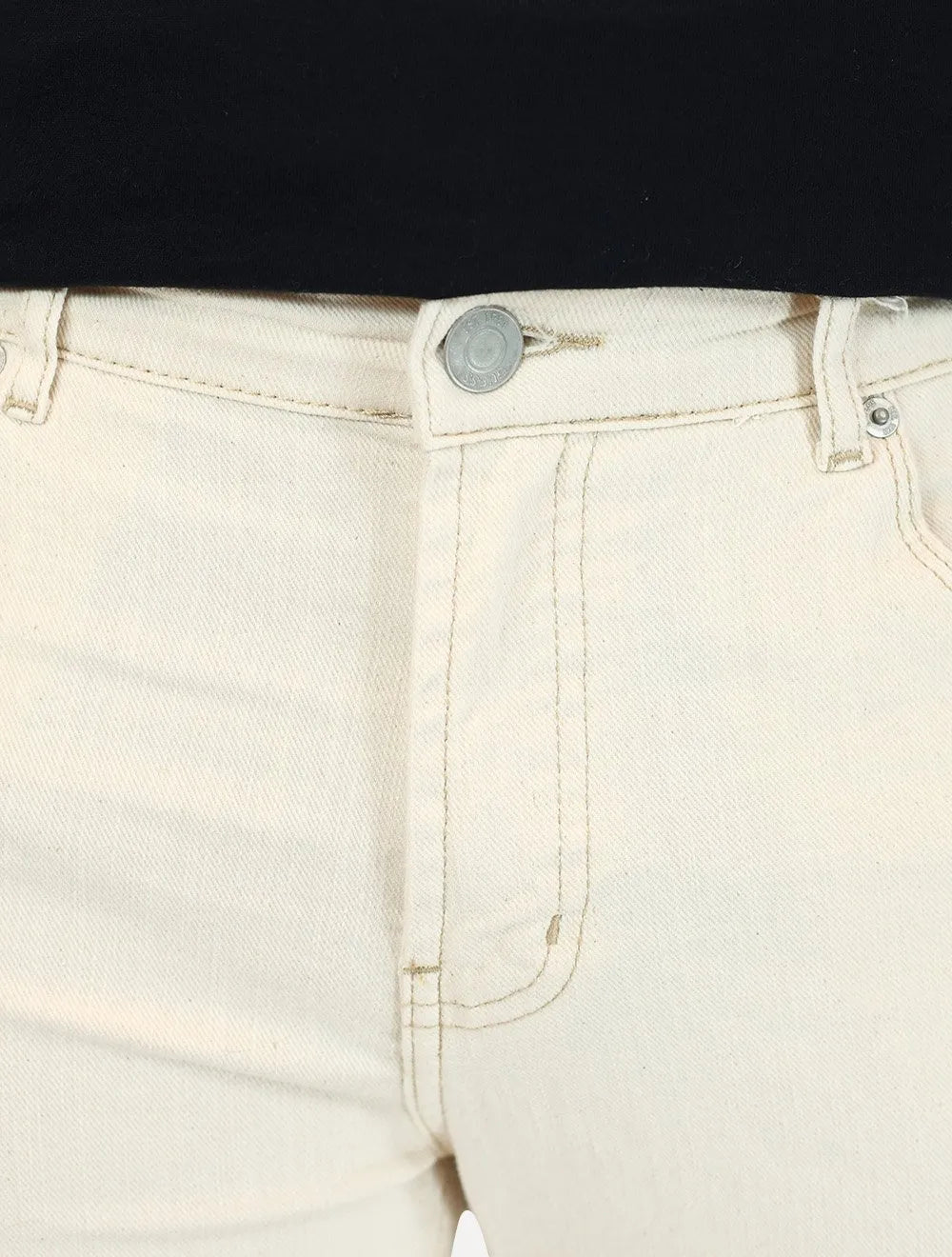 Calça Guess Masculina Slim Sarja 5 Pockets Off-White