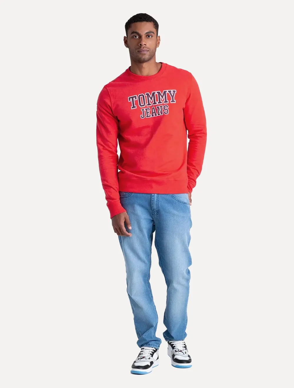 Moletom Tommy Jeans Masculino Crewneck Entry Graphic Vermelha