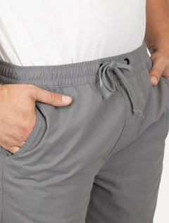 Bermuda Dudalina Masculina Sarja Elástico Algodão Cinza