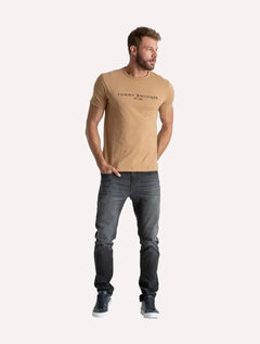 Camiseta Tommy Hilfiger Masculina Core Logo Tee Cáqui