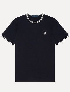 Camiseta Fred Perry Masculina Regular Twin Tipped Azul Marinho