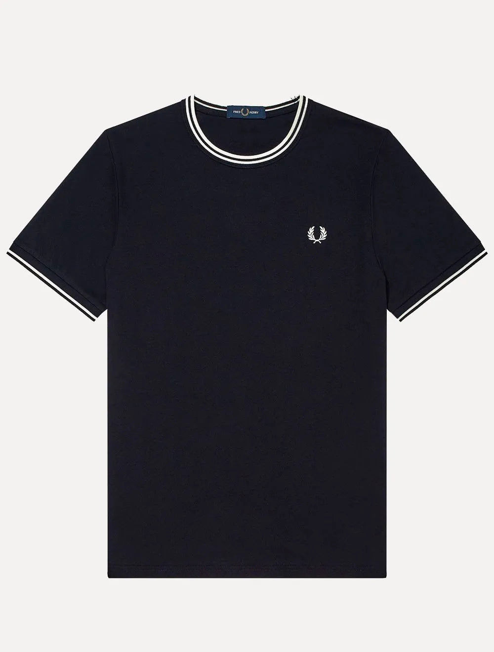 Camiseta Fred Perry Masculina Regular Twin Tipped Azul Marinho