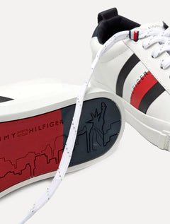 Tênis Tommy Hilfiger Masculino Couro Dino 9A White Branco