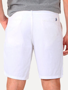 Bermuda Ralph Lauren Masculina Linho Navy Icon Branca