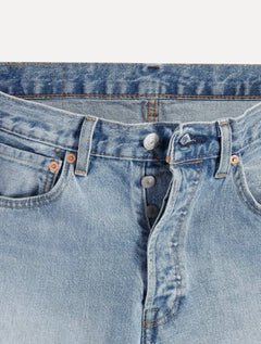 Calça Levis Jeans Masculina 501 Original Crystal Clear Stretch Clara