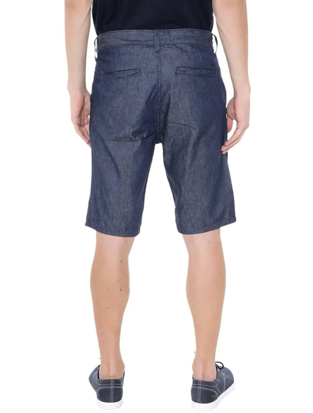 Bermuda Lacoste Masculina Sarja Chino Classic Azul Médio