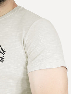 Camiseta Osklen Masculina Slim Rough Snow Icon Areia