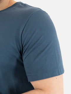 Camiseta Individual Comfort Pima Soft Touch Logo Azul Escuro